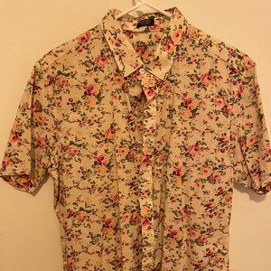 Mens Floral Short Sleeve, Medium